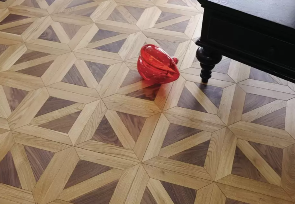 Модульный паркет COSWICK Дуб+Орех Ланже 19.05х635х635 мм, твердый воск комби, Натуральный, 2-х сл